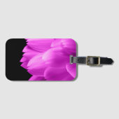 Rosa Blütenblätter auf schwarzen Blume Gepäckanhänger (Vorderseite (Horizontal))
