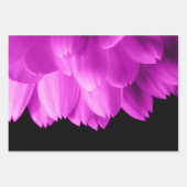 Rosa Blütenblätter auf schwarzen Blume Geschenkpapier Set (Vorderseite 3)
