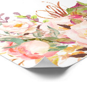 Rosa Blütenblätter Begrüßungszeichen Poster (Ecke)