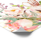 Rosa Blütenblätter Begrüßungszeichen Poster (Ecke)