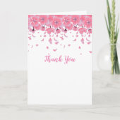 Rosa Blütenblätter Danke (Vorderseite)