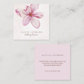 Rosa Blütenblätter Hochzeitsplaner Quadratische Visitenkarte (Vorne/Hinten)