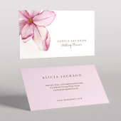 Rosa Blütenblätter Hochzeitsplaner Visitenkarte