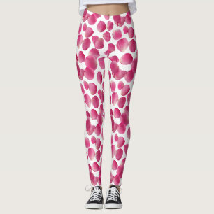 Rosa Blütenblätter Muster Leggings