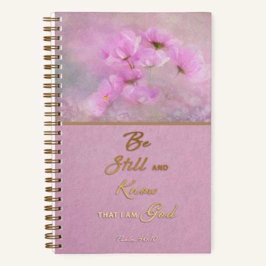 Rosa Blütenblätter noch Christlich Notizblock (Vorderseite)
