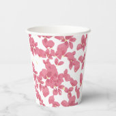 Rosa Blütenblätter Pappbecher (Rückseite)