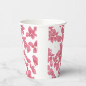 Rosa Blütenblätter Pappbecher (Links)