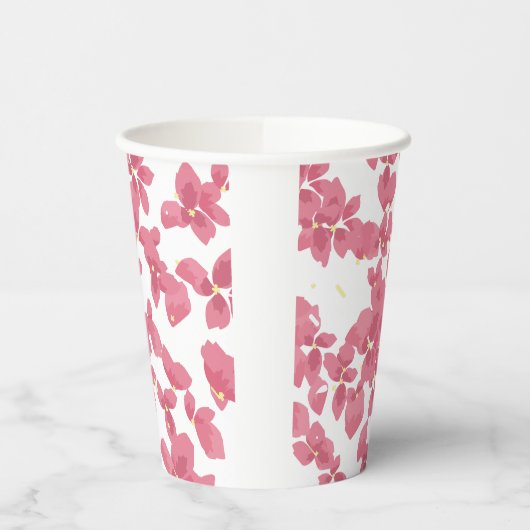 Rosa Blütenblätter Pappbecher (Links)