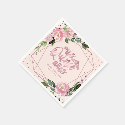 Rosa Blütenblätterung Serviette (Ecke)