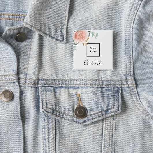 Rosa Blütenblättrige Eukalyptus-Bezeichnung Button (Beispiel)