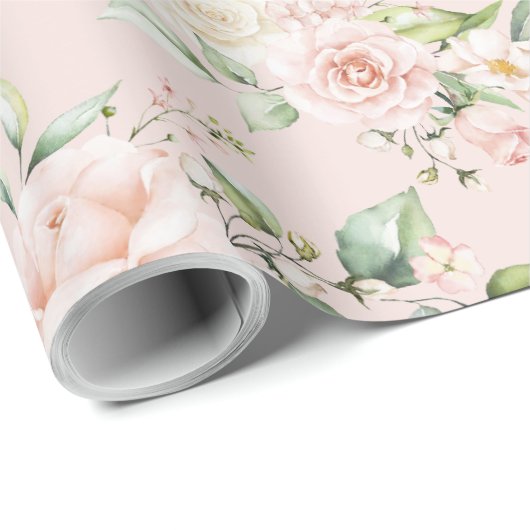 Rosa Blütenblättrige Eukalyptus Geschenkpapier (Rolleneckpunkt)