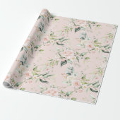 Rosa Blütenblättrige Eukalyptus Geschenkpapier (Ungerollt)