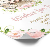 Rosa Blütenblättriger Igel Woodland wünscht Babysi Poster (Ecke)