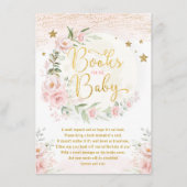 Rosa Blütenblättriger Mond und Sternenbücher für B Begleitkarte (Vorderseite)