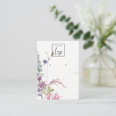 Rosa Blütenblau Bläschen Blumenstrauß Ohrfeige Nek Visitenkarte (Stehend Vorderseite)