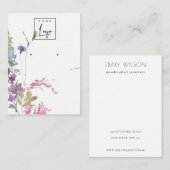 Rosa Blütenblau Bläschen Blumenstrauß Ohrfeige Nek Visitenkarte (Vorne/Hinten)