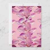 Rosa Blütenblossom Minimale Hochzeitkarte Einladung (Rückseite)