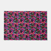 Rosa Blütenblume Fußmatte (Vorderseite)