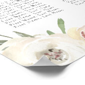 Rosa Blütenblume Hochzeit 16 Tafelübersicht Poster (Ecke)