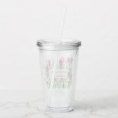 Rosa Blütenblume Personalisiert "You Are Phantasti Acryltrinkbecher (Rückseite)