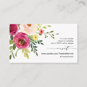 Rosa Blütenblume, schwarzer Schriftart, unsere Hoc Begleitkarte