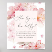 Rosa Blütenblume, wie groß das Bauchspiel der Mama Poster (Vorne)