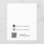 Rosa Blütenblumen Hochzeit der sozialen Medien (Rückseite)