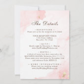 Rosa Blütenblüte auf einer Christlichen Hochzeit Einladung (Rückseite)