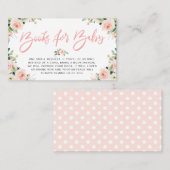 Rosa Blütenblüte Blumenbücher für Babykarten Visitenkarte (Vorne/Hinten)