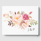 Rosa Blütenblüte Gästebuch (Rückseite)