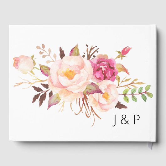 Rosa Blütenblüte Gästebuch (Rückseite)