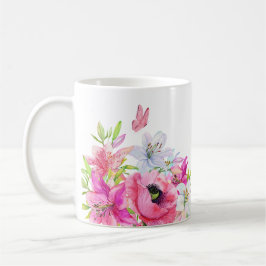Rosa Blütenblüte künstlerisch Kaffeetasse