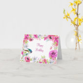 Rosa Blütenblüte künstlerisch Karte (Gelbe Blume)