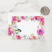 Rosa Blütenblüte künstlerisch Mitteilungskarte (Vorderseite/Rückseite Beispiel)