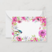 Rosa Blütenblüte künstlerisch Mitteilungskarte (Vorderseite)