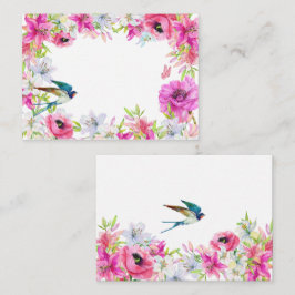 Rosa Blütenblüte künstlerisch Mitteilungskarte