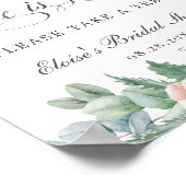 Rosa Blütenblüte Liebe ist Sweet Nehmen Sie eine L Poster (Ecke)