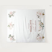 Rosa Blütenblüte Rose Gold Brautparty Prop Wandteppich (Vorderseite (Horizontal))