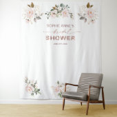 Rosa Blütenblüte Rose Gold Brautparty Prop Wandteppich (Beispiel)