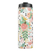 Rosa Blütenblüte Thermosbecher (Vorderseite)