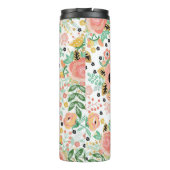 Rosa Blütenblüte Thermosbecher (Rückseite)