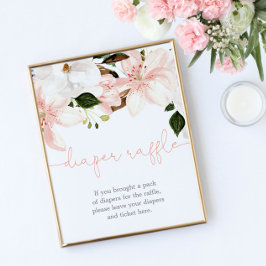 Rosa Blütenblütendusche Poster