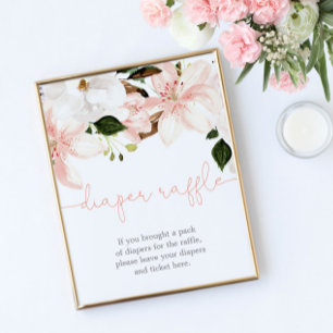 Rosa Blütenblütendusche Poster