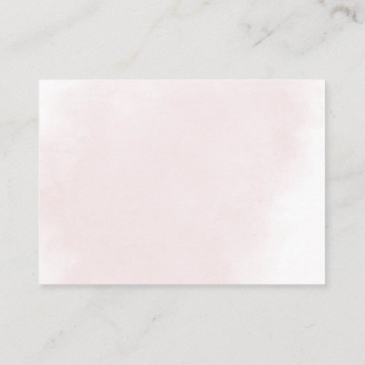 Rosa Blütenblütendusche Windelwanne Windelwanne Begleitkarte (Rückseite)