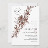 Rosa Blütenblütenhochzeit Einladung (Vorderseite)