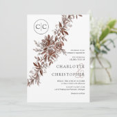 Rosa Blütenblütenhochzeit Einladung (Stehend Vorderseite)