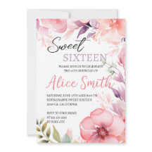 Rosa Blütenbraun 16 . Geburtstag Geburtstag