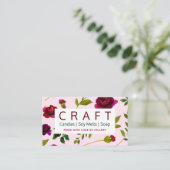 Rosa Blütencreme und Sojabohnen Visitenkarte (Stehend Vorderseite)