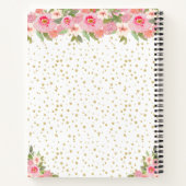 Rosa Blütendarmdruckerin 16 . Geburtstag Notizblock (Rückseite)