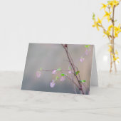 Rosa Blütendecke Karte (Gelbe Blume)